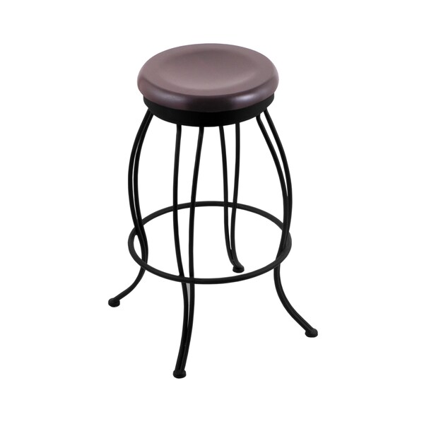 30" Swivel Bar Stool, Black Wrinkle, Dark Cherry Maple Seat